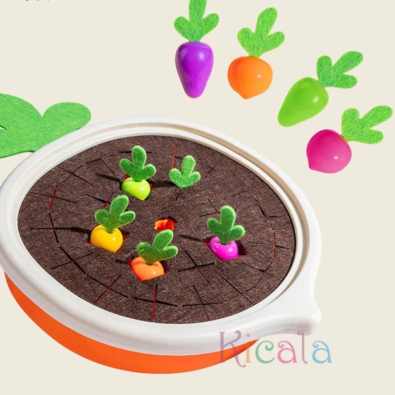 Montessori Toddler Toy: Colorful Shape Carrot Set
