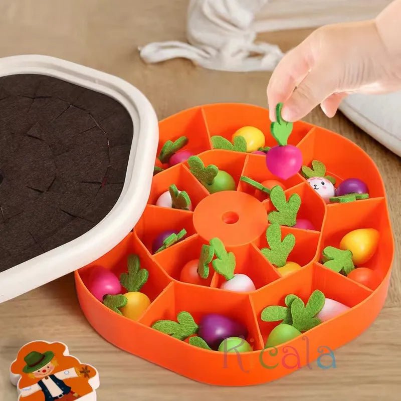 Montessori Toddler Toy: Colorful Shape Carrot Set