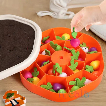 Montessori Toddler Toy: Colorful Shape Carrot Set
