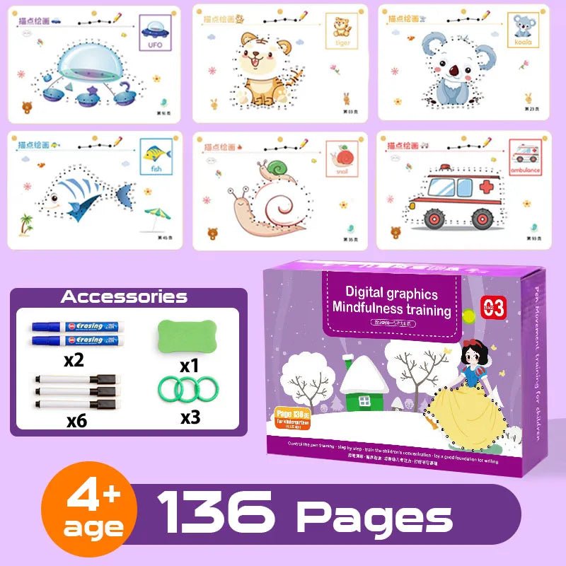 Montessori Drawing & Math Game Set: Toddler Educational Toy
