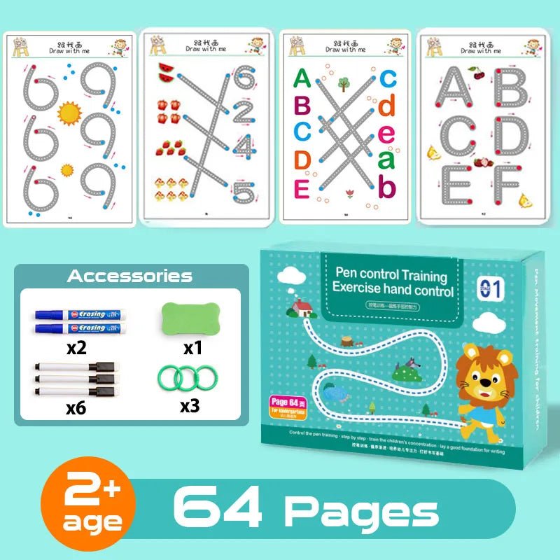 Montessori Drawing & Math Game Set: Toddler Educational Toy