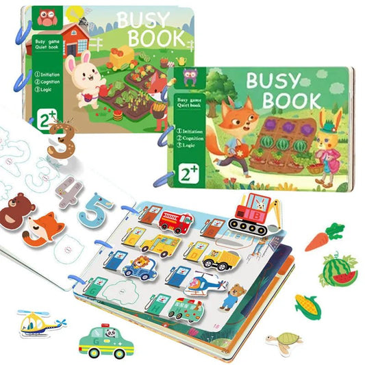 Montessori Quiet Book: Hook & Loop Sensory Game for 3-6 Yrs - Early Learning
