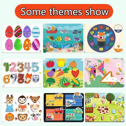 Montessori Quiet Book: Hook & Loop Sensory Game for 3-6 Yrs - Early Learning