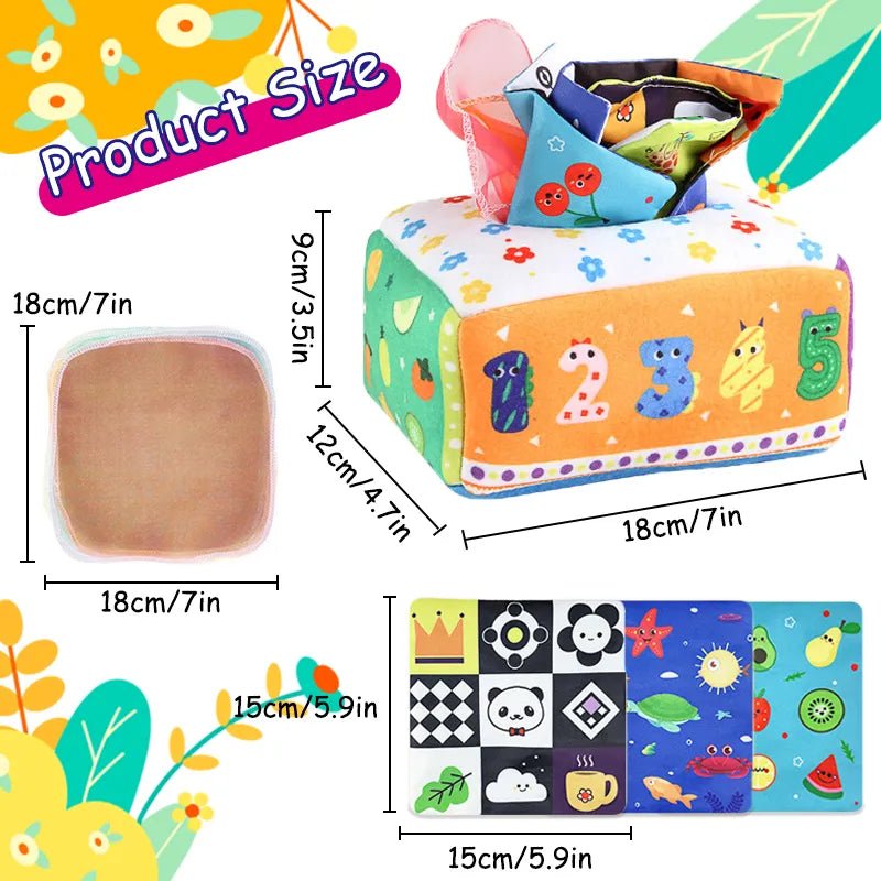 Montessori Magic Tissue Box - Sensory Toy for Babies 6-12 Months
