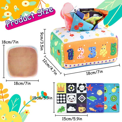 Montessori Magic Tissue Box - Sensory Toy for Babies 6-12 Months