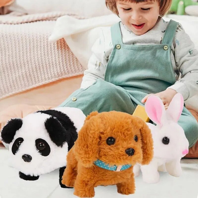 Interactive Walking & Barking Plush Puppy - Montessori Toy