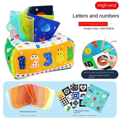Montessori Magic Tissue Box - Sensory & Learning Toy for Baby Finger Exercise