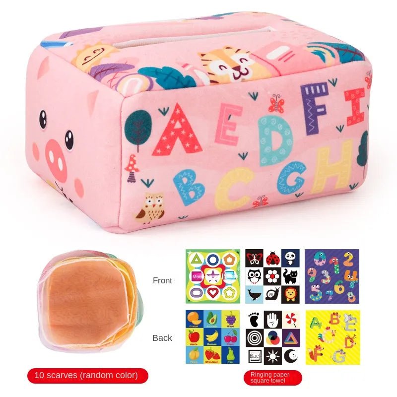 Montessori Magic Tissue Box - Sensory & Learning Toy for Baby Finger Exercise