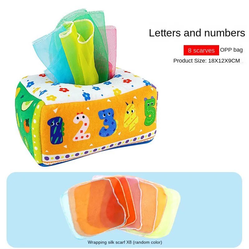 Montessori Magic Tissue Box - Sensory & Learning Toy for Baby Finger Exercise