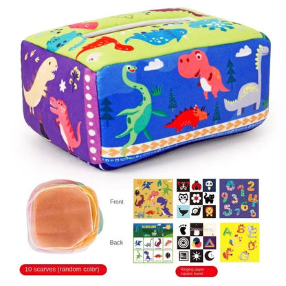Montessori Magic Tissue Box - Sensory & Learning Toy for Baby Finger Exercise