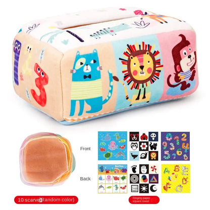 Montessori Magic Tissue Box - Sensory & Learning Toy for Baby Finger Exercise