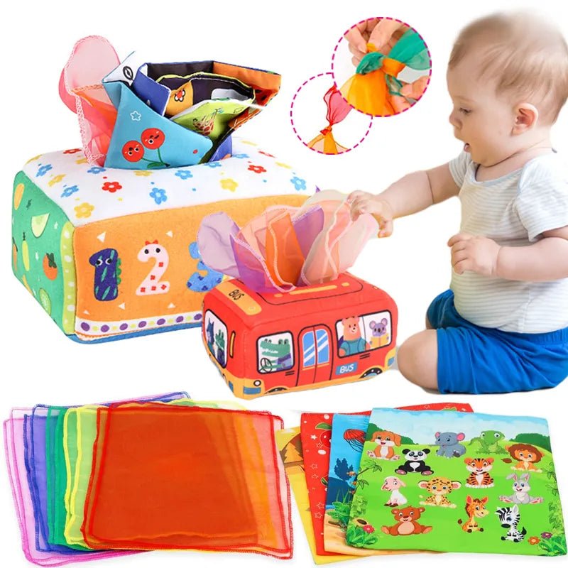 Montessori Magic Tissue Box - Sensory Toy for Babies 6-12 Months