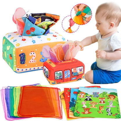 Montessori Magic Tissue Box - Sensory Toy for Babies 6-12 Months