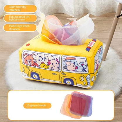 Montessori Magic Tissue Box - Sensory & Learning Toy for Baby Finger Exercise