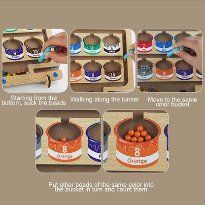 Montessori Magnetic Pen Ball Game: Sensory Educational Toy