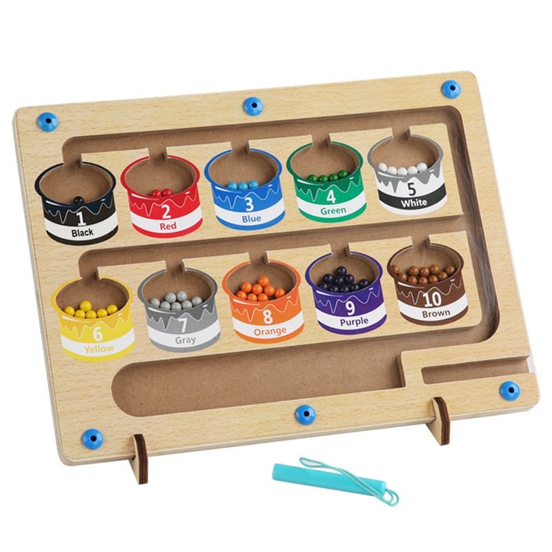 Montessori Magnetic Pen Ball Game: Sensory Educational Toy