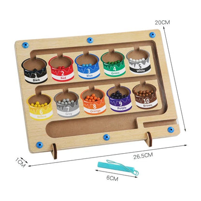 Montessori Magnetic Pen Ball Game: Sensory Educational Toy
