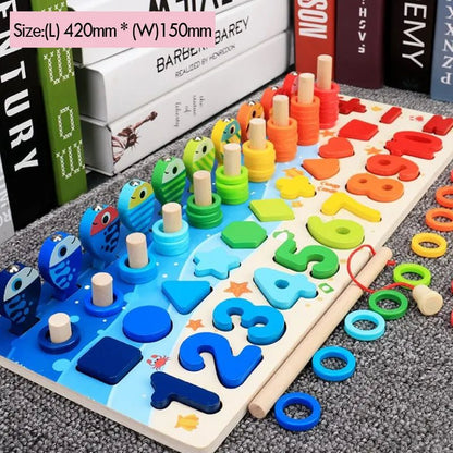 Montessori Math Puzzle Fishing Toy: Educational Toddler Game