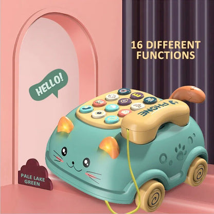 Montessori Musical Piano & Phone Toy - Educational Story Machine, 0-12M