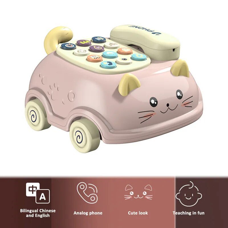 Montessori Musical Piano & Phone Toy - Educational Story Machine, 0-12M