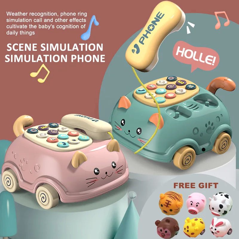 Montessori Musical Piano & Phone Toy - Educational Story Machine, 0-12M