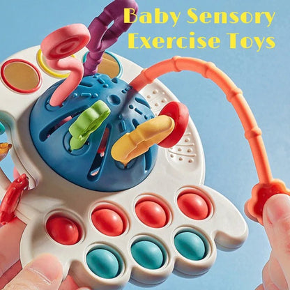 Montessori Pull String Sensory Toy - BPA Free for Ages 1-3