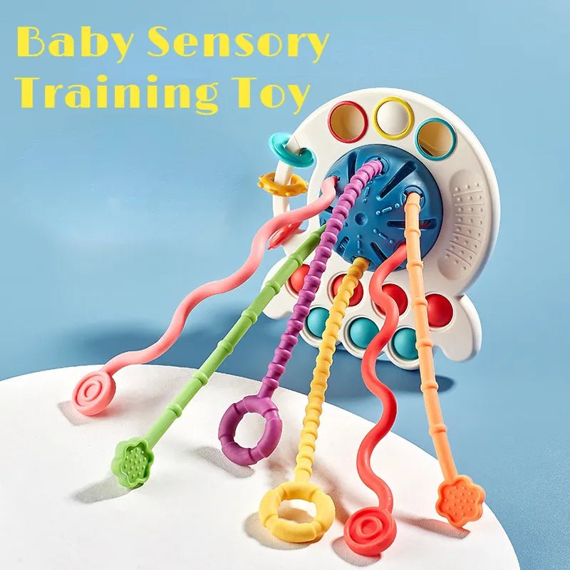 Montessori Pull String Sensory Toy - BPA Free for Ages 1-3