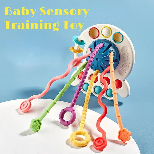 Montessori Pull String Sensory Toy - BPA Free for Ages 1-3