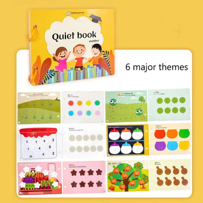 Montessori Quiet Book: Animal Numbers Puzzle Game for Kids