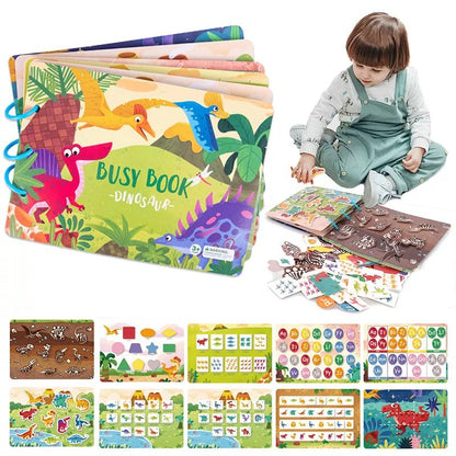 Montessori Quiet Book: Animal Numbers Puzzle Game for Kids