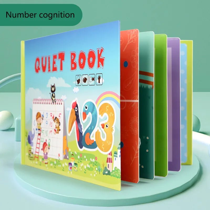 Montessori Quiet Book: Animal Numbers Puzzle Game for Kids