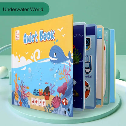 Montessori Quiet Book: Animal Numbers Puzzle Game for Kids