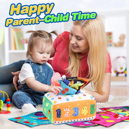 Montessori Magic Tissue Box - Sensory Toy for Babies 6-12 Months