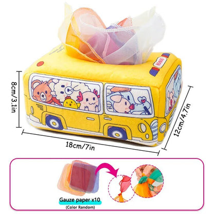 Montessori Magic Tissue Box - Sensory Toy for Babies 6-12 Months