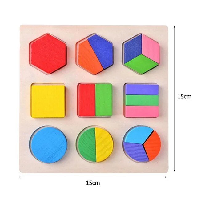 Montessori Wooden Puzzle Games for Babies 1-3 Years