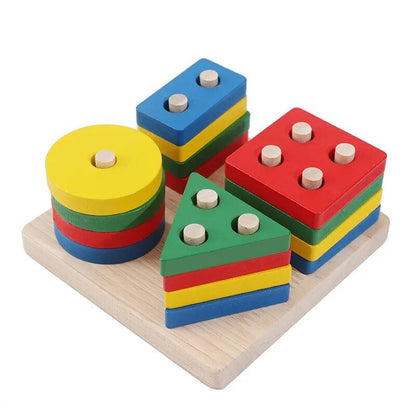 Montessori Wooden Puzzle Games for Babies 1-3 Years