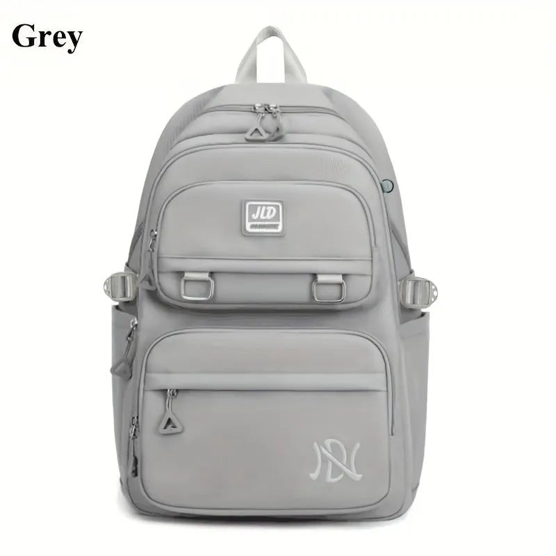 Large Waterproof Nylon School Backpack: Stylish & Spacious