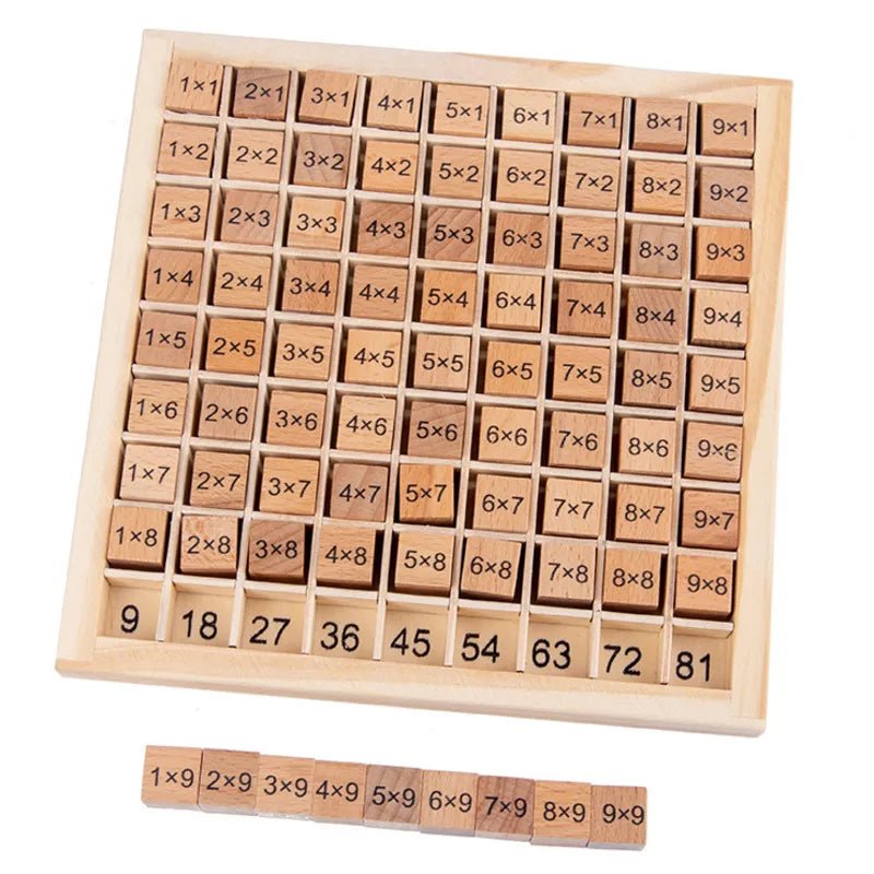 Montessori Wooden Multiplication Table: Math Educational Toy