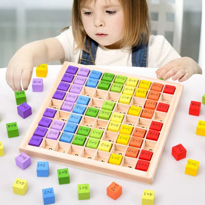 Montessori Wooden Multiplication Table: Math Educational Toy