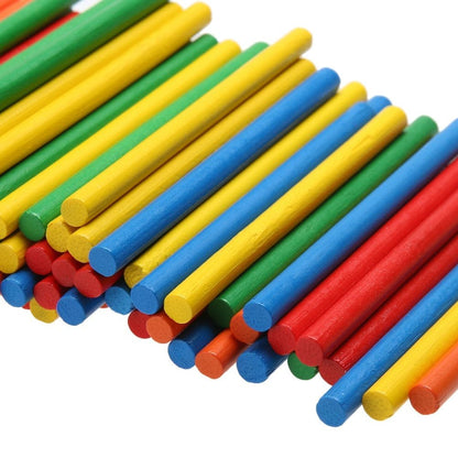 100pcs Bamboo Counting Sticks for Mathematics Teaching