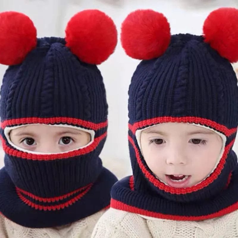 Warm Acrylic Baby Hat & Scarf Set - 2-5 Years, Ear Protection