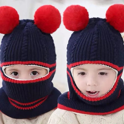 Warm Acrylic Baby Hat & Scarf Set - 2-5 Years, Ear Protection