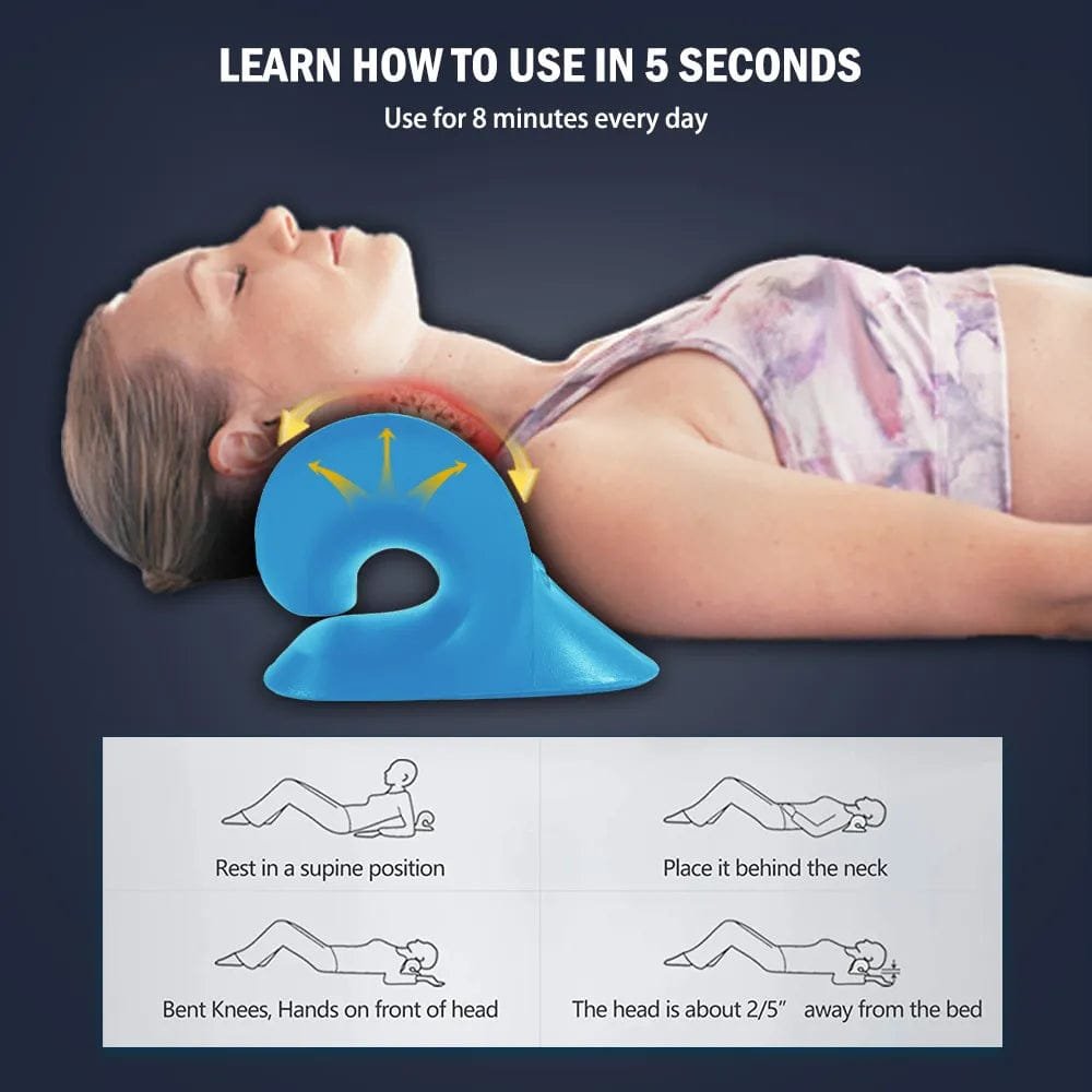 Neck & Shoulder Relaxer Stretcher - Cervical Traction Pillow