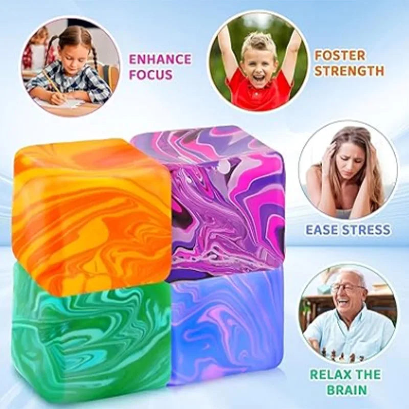 Nee Doh Ripple Ice Cube Squeeze Fidget Toy