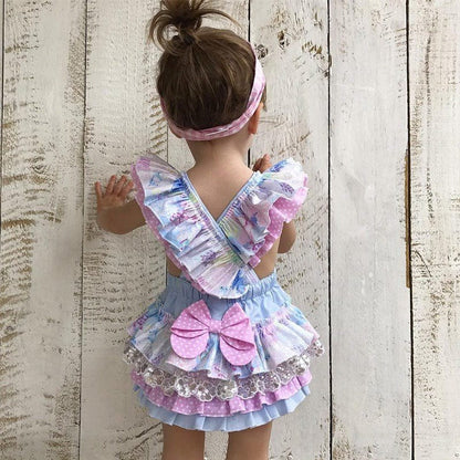 Colorful Sleeveless Newborn Baby Girls Floral Tutu Romper