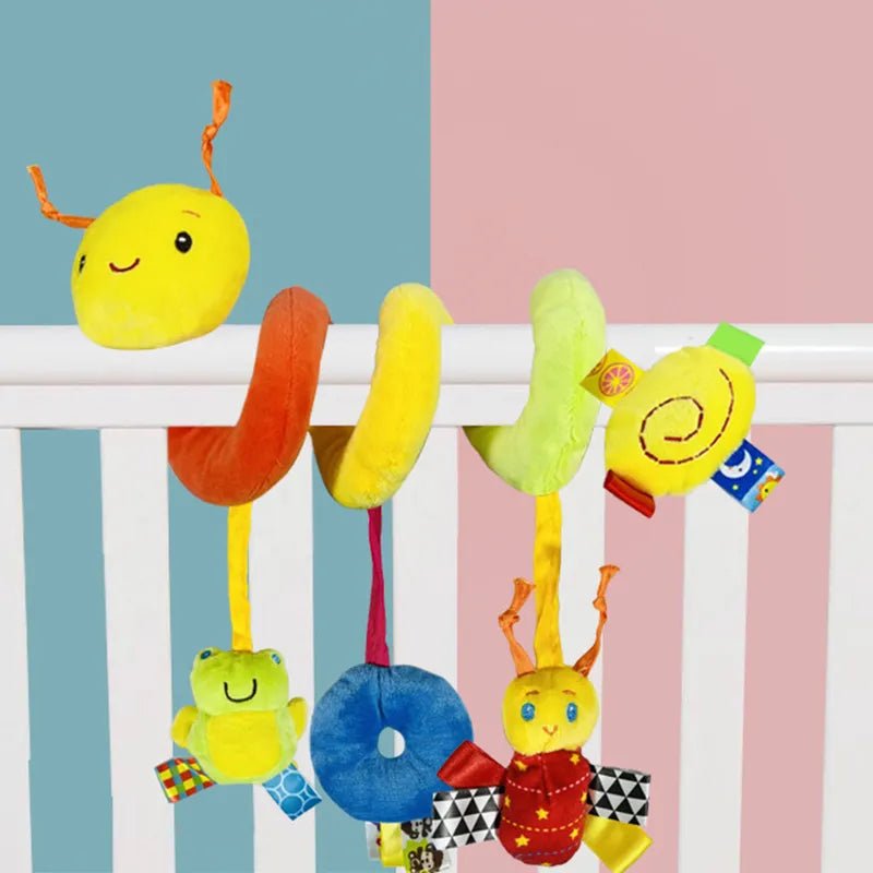 Baby Crib & Car Seat Spiral Rattle Toys - Soft Mobiles for Newborn Gift