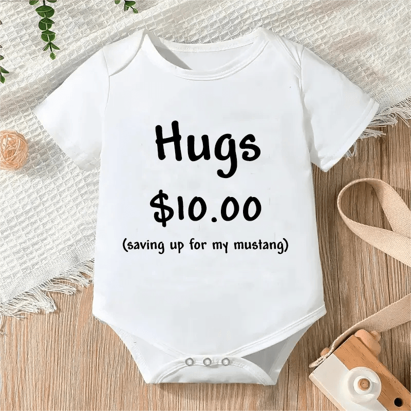 Newborn Letter Print Romper - Unisex 0-12M