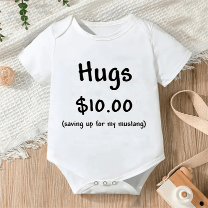 Newborn Letter Print Romper - Unisex 0-12M