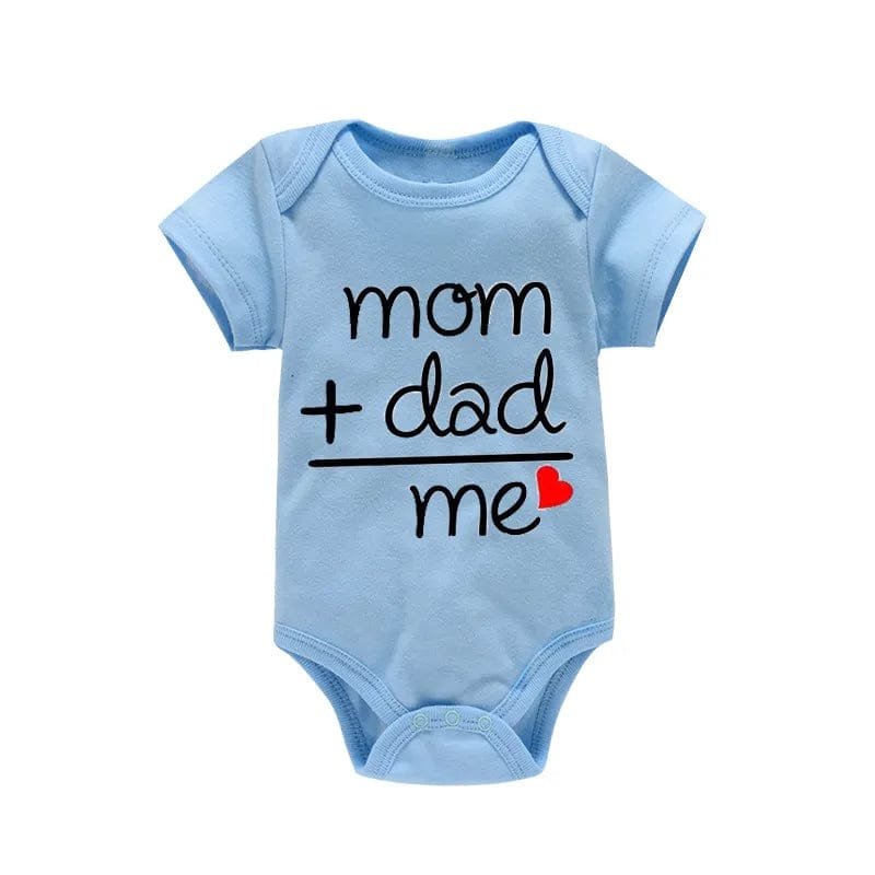 Newborn Letter Print Romper - Unisex 0-12M