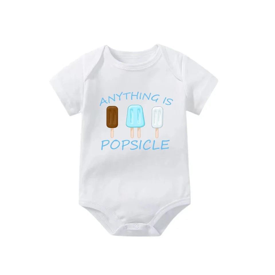 Newborn Letter Print Romper - Unisex 0-12M